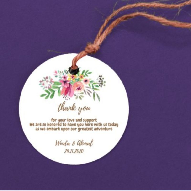 

hang tag bulat print costum murah 60pcs