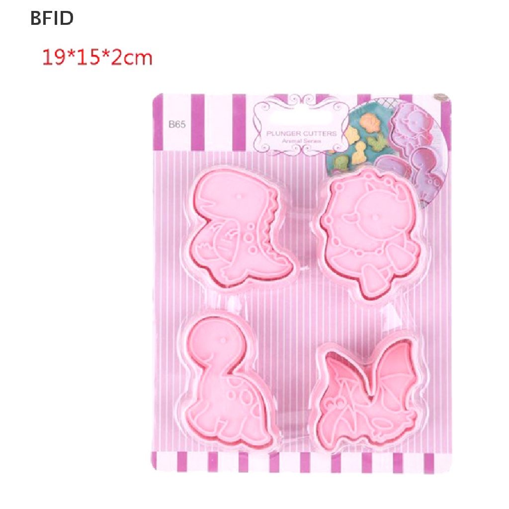 [BFID] 4pcs Cetakan Kue Kering Kartun Cutter Biskuit Cetakan Dinosaurus Lucu Alat Baking [ID]