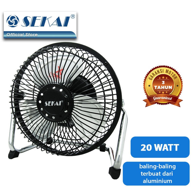 Desk Fan 6 Inch Sekai HFN-650 Kipas Angin Meja Duduk 6 Inch HFN650 Floor Fan