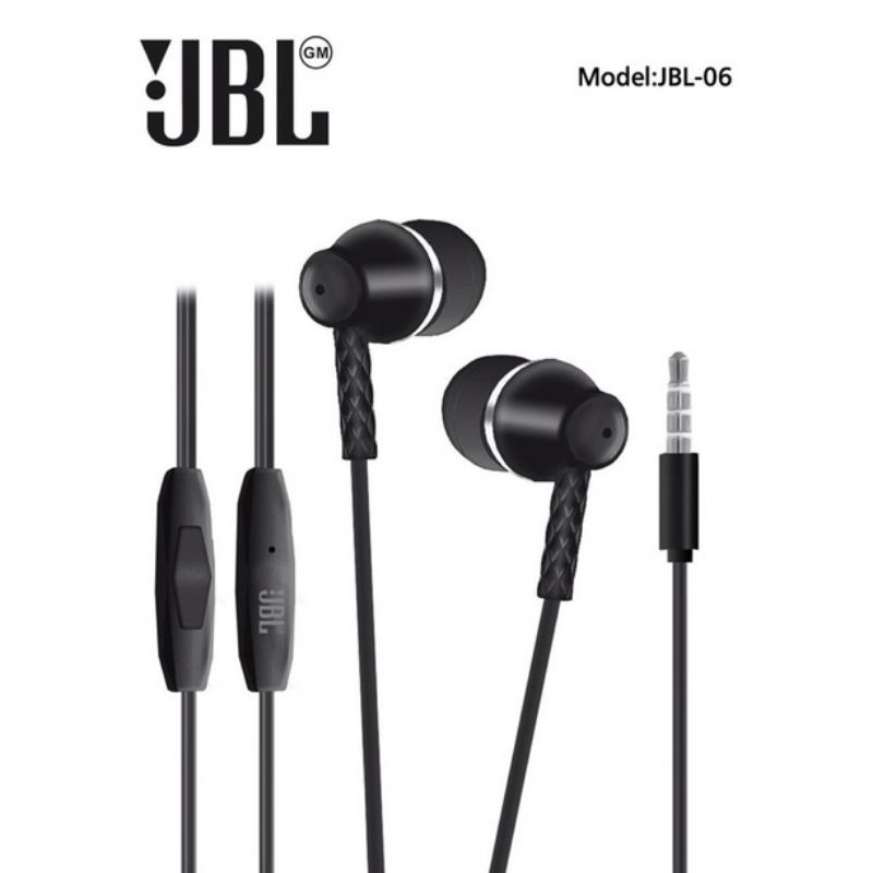 Headset Premium JBL 06 buds 3D stereo sound super bass noise cancellation clear voice call, comfortable wear in ear handsfree Buds Pure Bass Original JBL 06