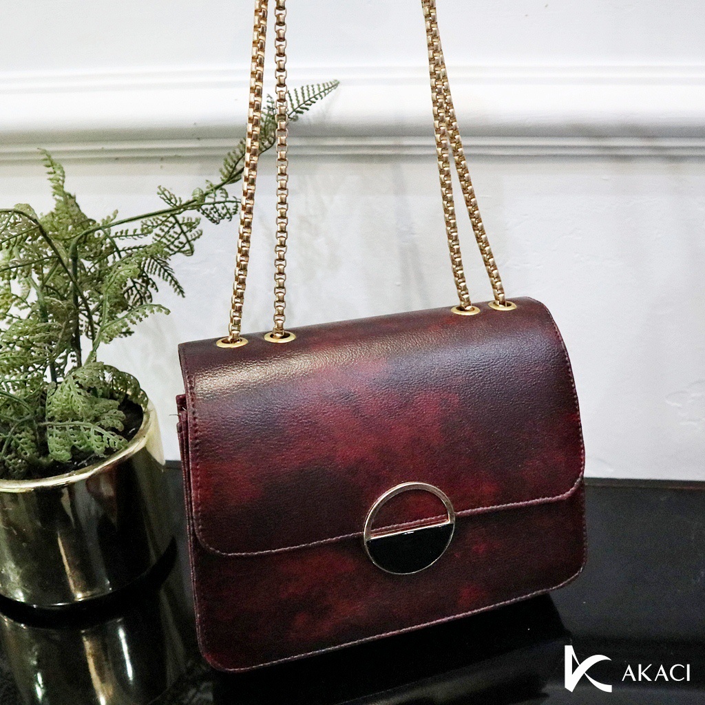 Akaci Tas cewek vintage motif kulit kekinian selempang korea AK-6914 bisa cod