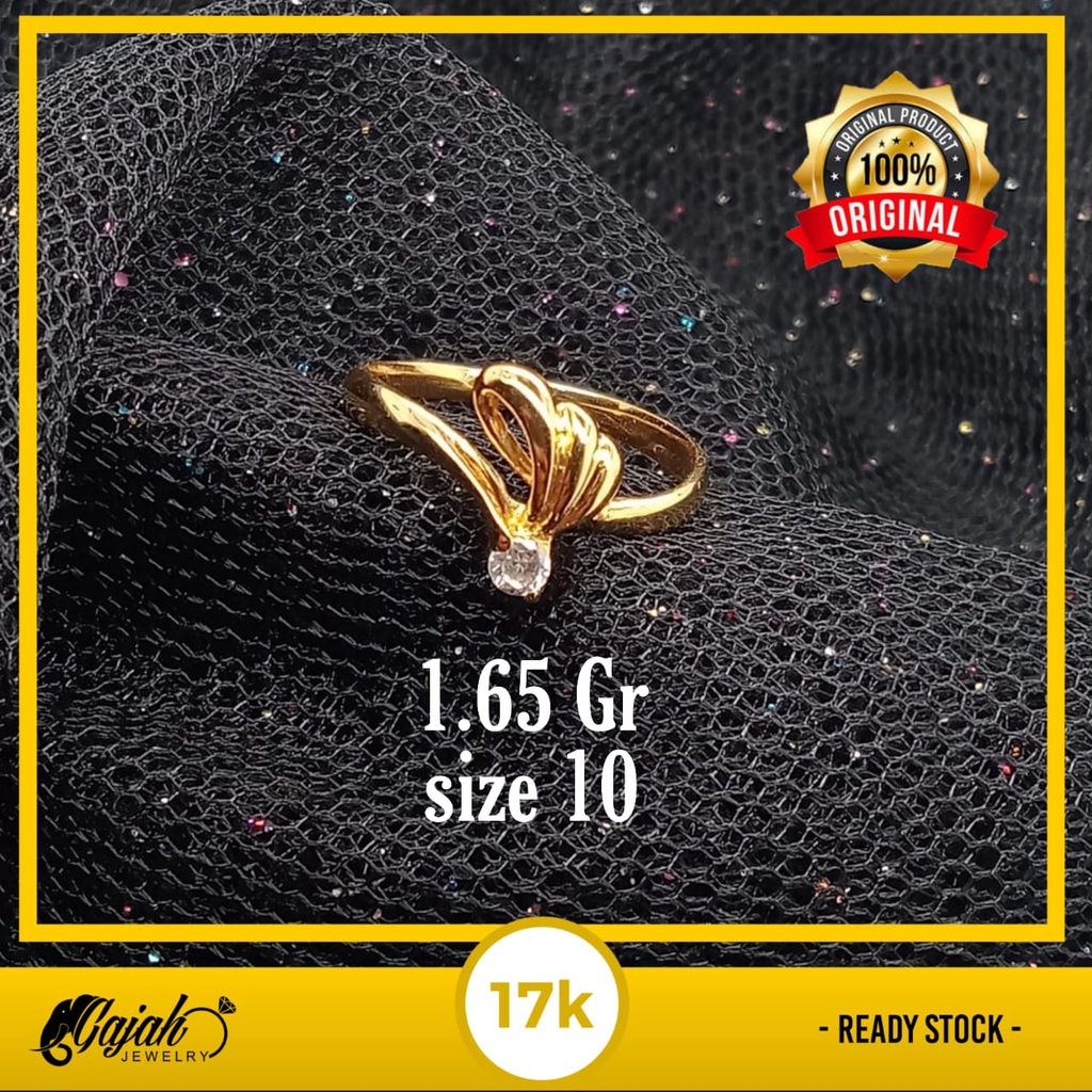 Cincin emas 17k - 1.65 gr kadar 750 - 4100