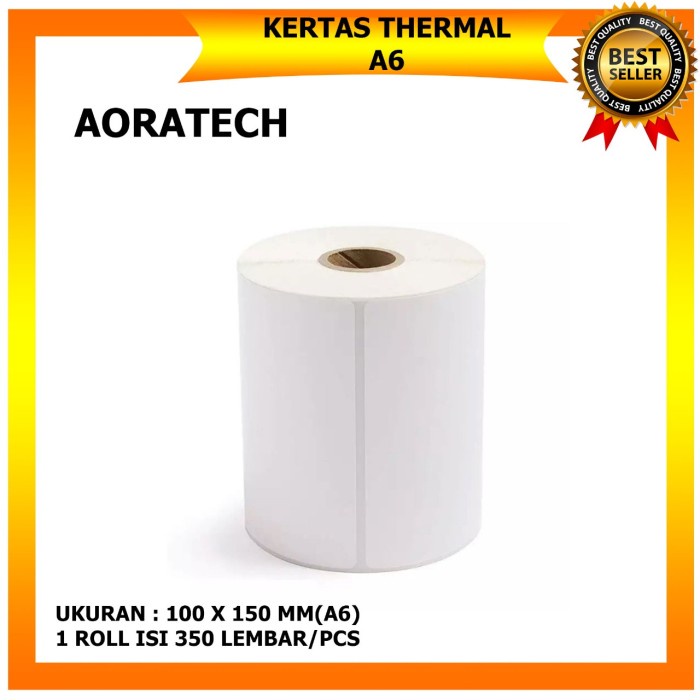 

Termantab] Kertas Sticker Label Barcode Thermal A6 100mm x 150mm isi 350 - 250pcs