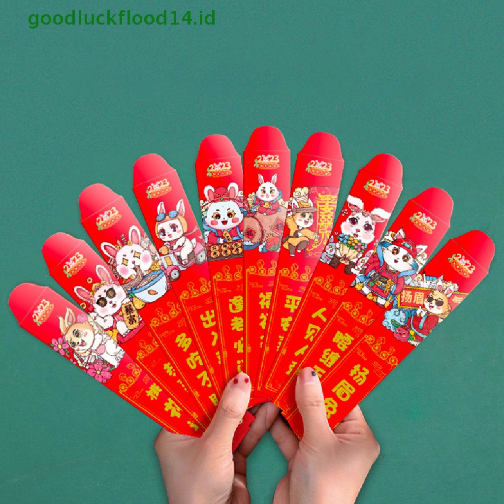 [GOOGFOUR] Tahun Kelinci Serut12 Amplop Merah Dalam Kotak Blind Box Amplop China-Chic Merah Lucky Lot Nikah Amplop Merah [TOP]