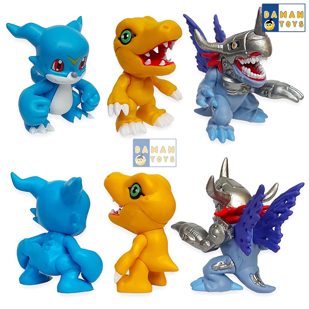 Figure Digimon Monster Agumon MetalGreymon Veemon Paildramon Tyrannomon set 6