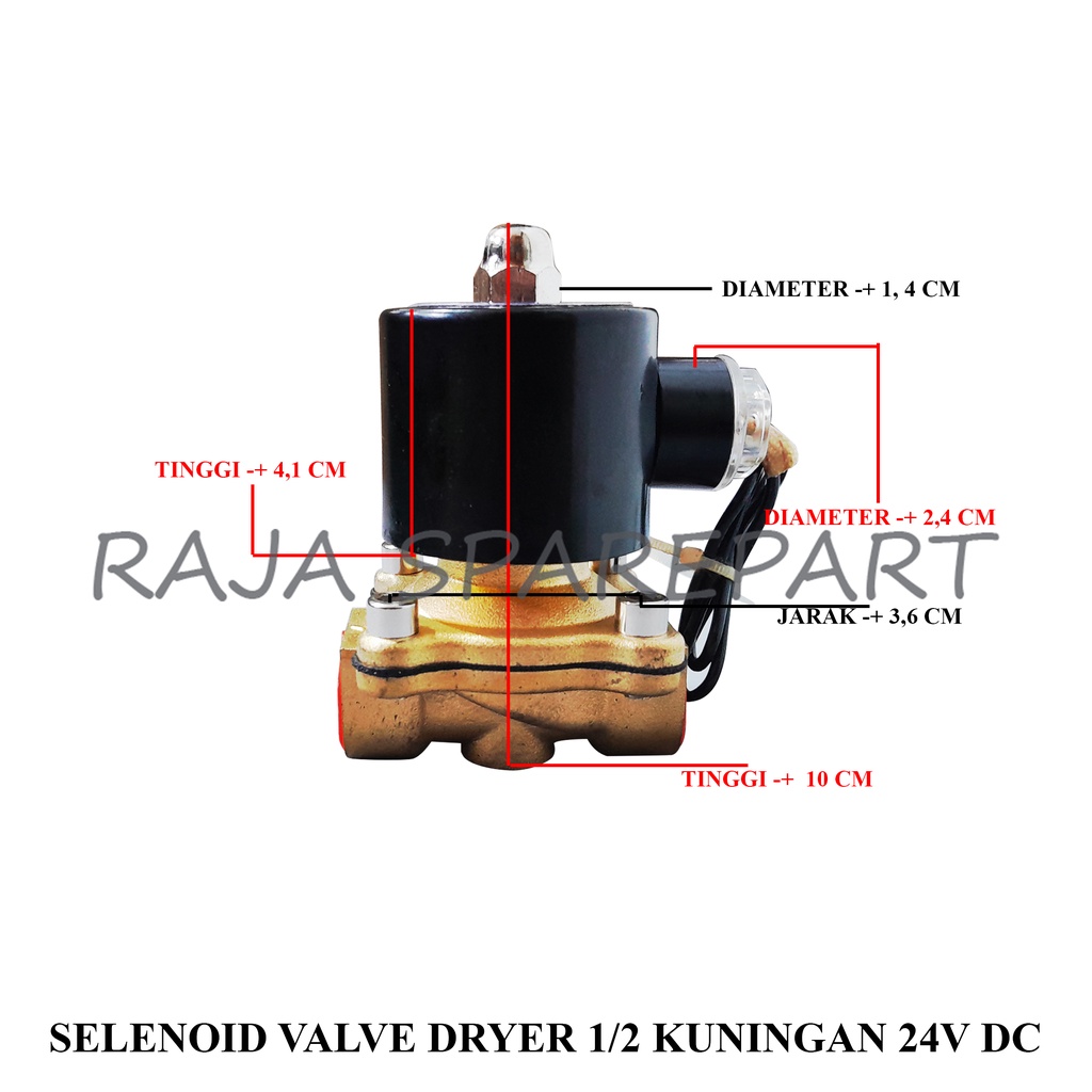 SELENOID/SELENOID VALVE DRYER KUNINGAN 1/2 KUNINGAN 24V DC