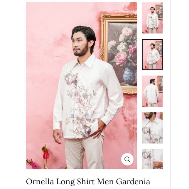 ORNELLA LONG SHIRT MEN GARDENIA KLAMBY