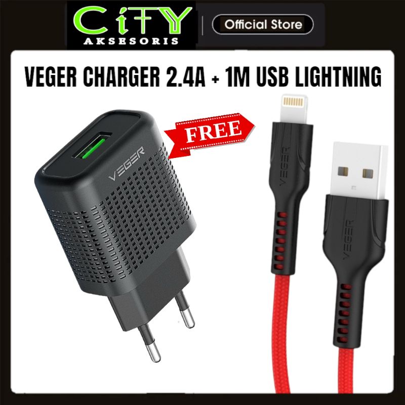 ✅(BISA COD) Charger Untuk iPhone 5 6 7 8 X XR USB Lightning Fast Charging Auto Disconnect 5V 2.4A