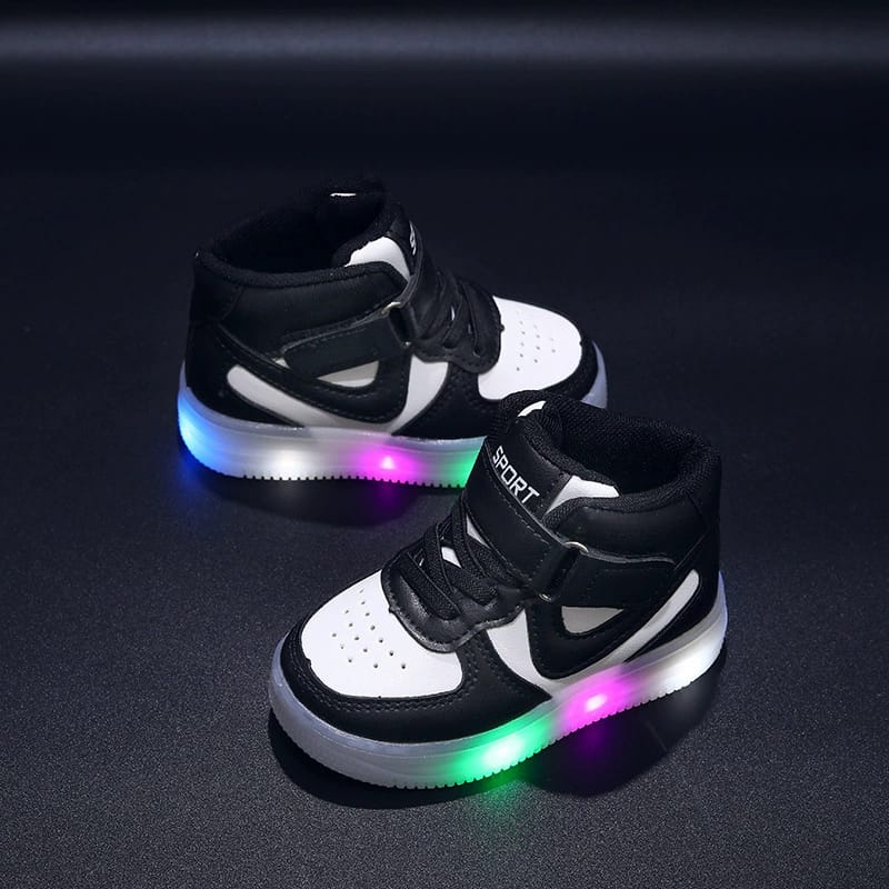 Juragan Junior [COD] Sepatu MAKENA Sepatu anak Perempuan Dan Laki-laki Lampu LED Import 21-30 Usia 1-5 Tahun