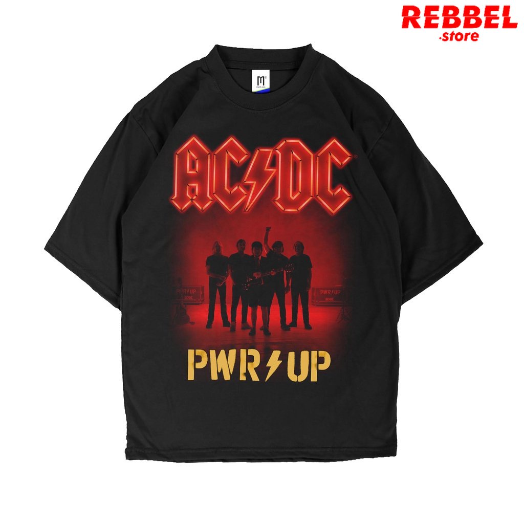 KAOS ACDC  PWR UP  BAJU  Band ACDC METAL ROCK TSHIRT PRIA WANITA OVERSIZE MURAH 24s