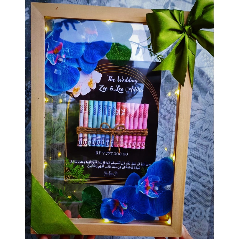 Termurah  Mahar 3D Double akrilik Anggrek / Mahar double akrilik / Mahar anggrek / mahar cantik