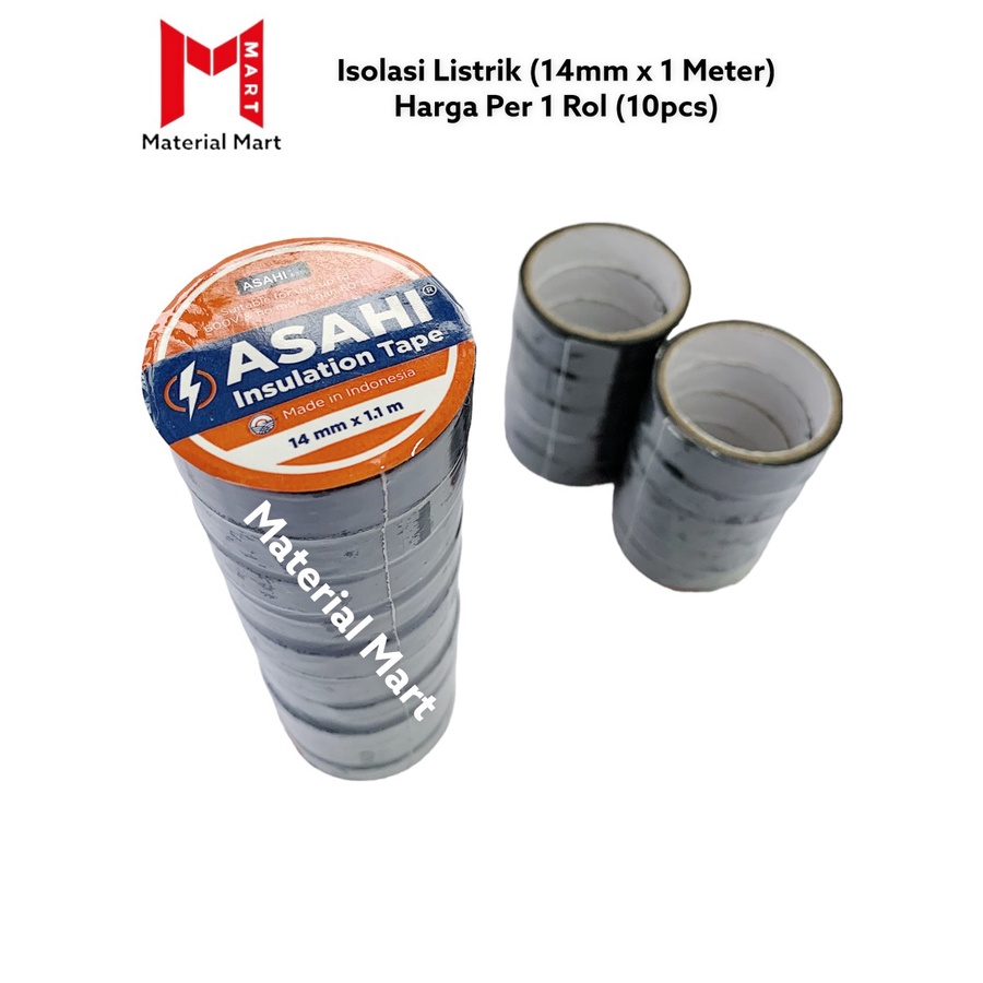 Isolasi Listrik 1,1 Meter x 14mm | Electrical Tape 1.1 M | Lakban Kabel | Material Mart