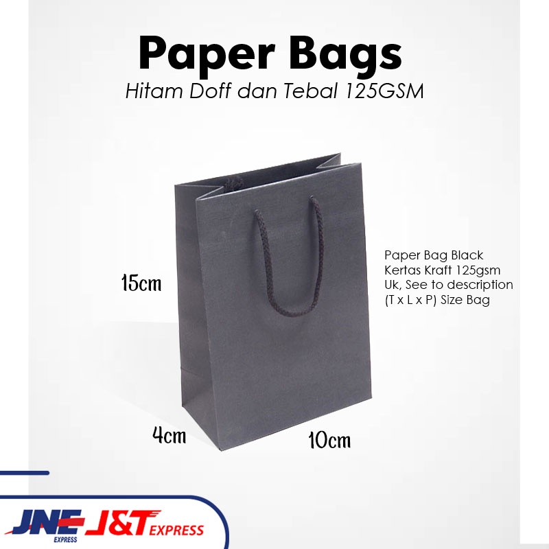 

Paper Bag Hitam Mini Uk. 15x4x10 cm / Paper Bag Kado Packing Souvenir Pernikahan Wedding / Paperbag Polos Warna Hitam Packaging Online Shop / Tas Kertas Bridesmaid Murah