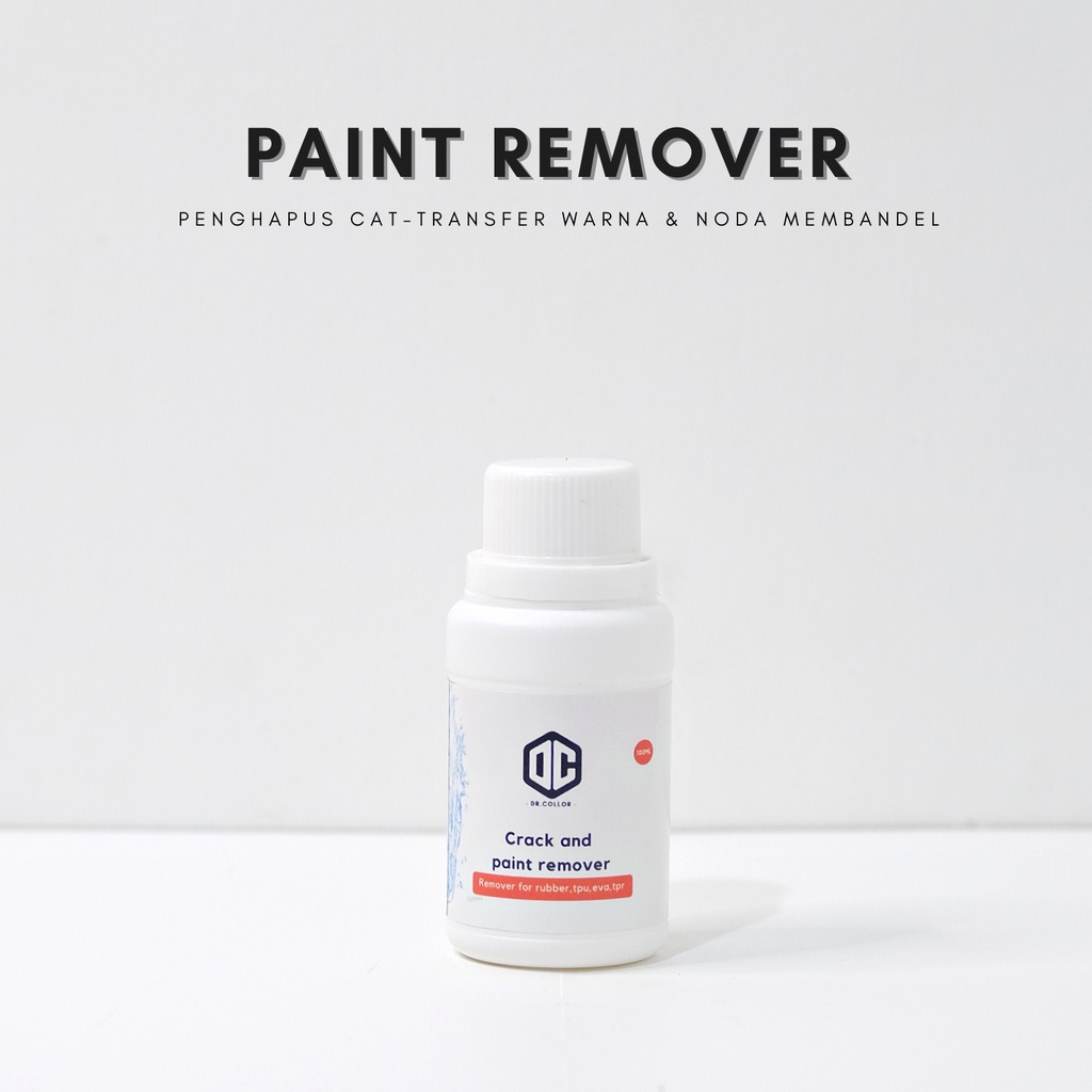 Paint remover penghilang transfer warna dan noda ringan pada bahan kulit dan karet sepatu by dr collor