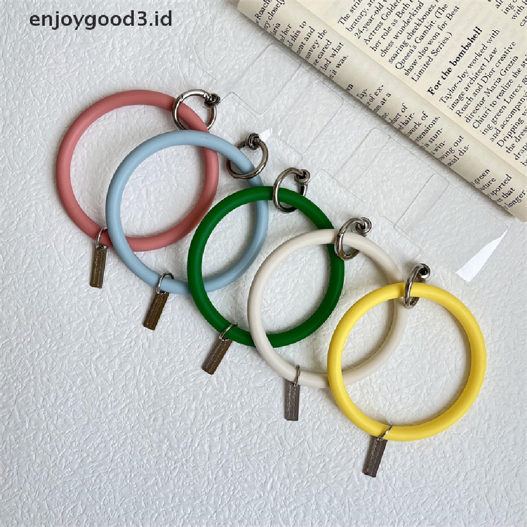 [Rready Stock] Universal Gantung Cincin Depan Ponsel Silikon Lembut Lanyard Tali Anti Hilang Gelang Untuk iPhone (ID)