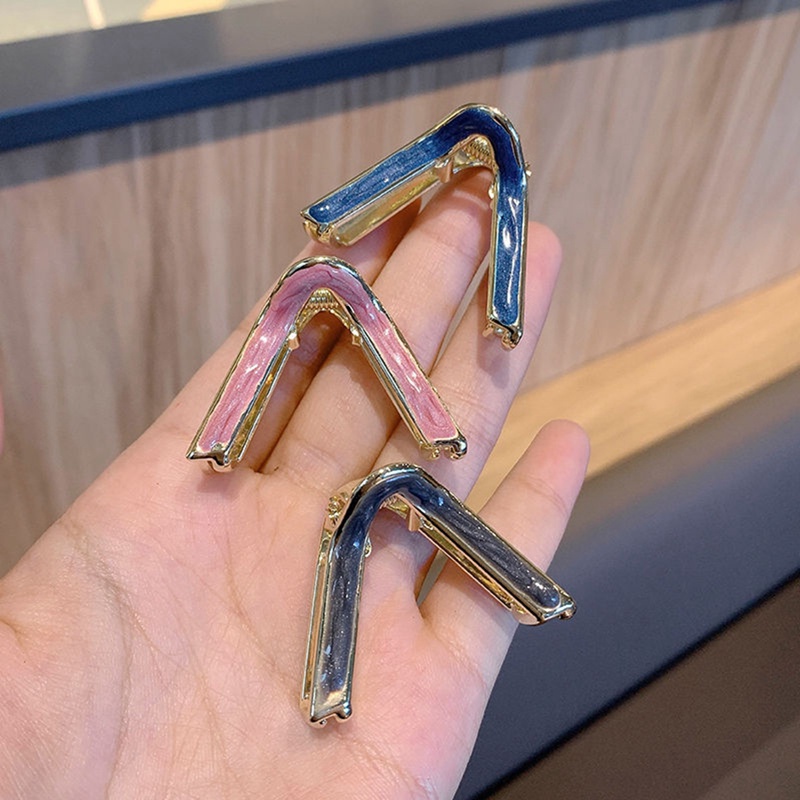 Chic V Bentuk Cakar Klip Wanita Klip Rambut Geometris Jepit Rambut Gadis Hair Claw Hair Barrettes Fashion Aksesoris Rambut