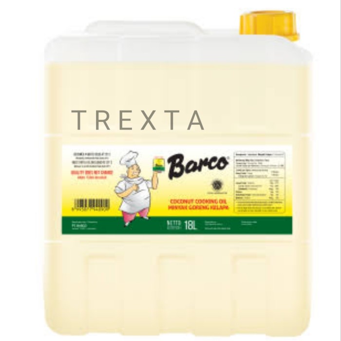 

Barco Minyak Goreng Kelapa / Coconut Oil - 18 Liter EKSPEDISI