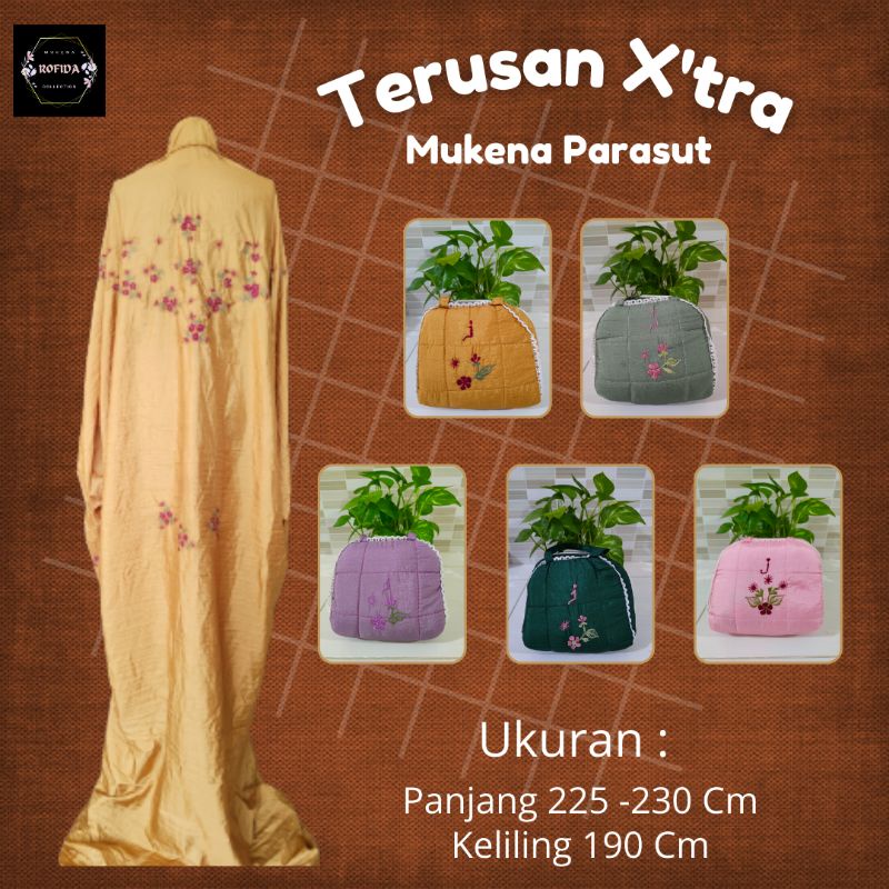 Mukena Parasut Mukena Terusan Bordir Tebal Tidak Terawang