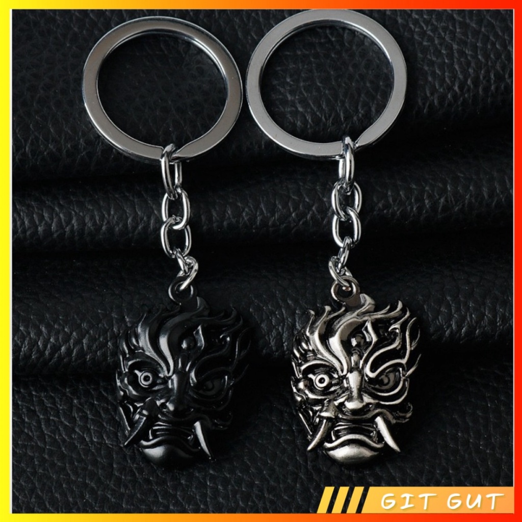 Keychain Gantungan Kunci Cyberpunk 2077 Samurai Mask Logo