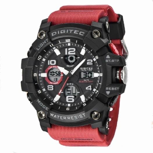 JAM TANGAN PRIA ORIGINAL ANTI AIR DIGITEC SPORT DA 2125/JAM TANGAN PRIA TALI KARET ANALOG DIGITAL