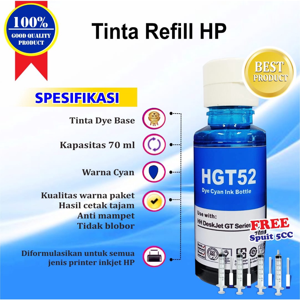 Paket Refill Tinta Printer HP 680 682 678 802 803 703 704 46