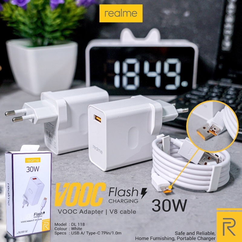 CHARGER REALME  MICRO USB 30W FAST CHARGING X2 3 5 7 8 C1 C2 6S 6 PRO C3 5 5i 7i C11 C15 C21 C20 CAS