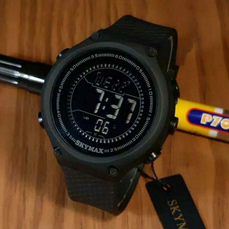 Jam Tangan Skymax Pria Digital Sport 100% Original Anti Air 30 Meter Standar Militer Waterproof Spor