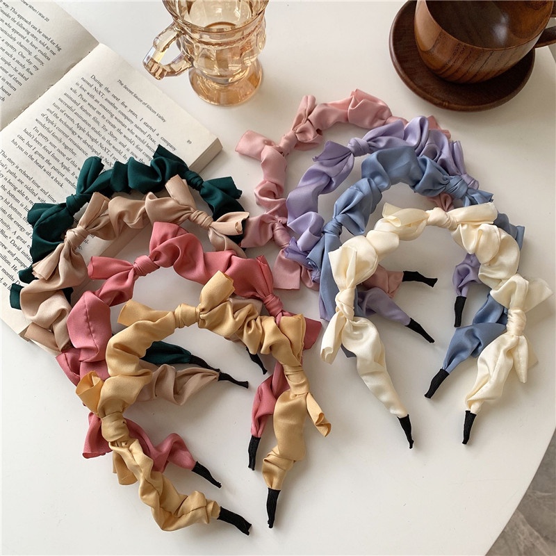 KOREAN RIBBON HEADBAND BANDO KAIN SIMPUL KOREA PITA BANDANA RAMBUT KOREAN WANITA AKSESORIS HAIRBAND HEADBAND ACCESSORIES KAIN PITA SIMPUL