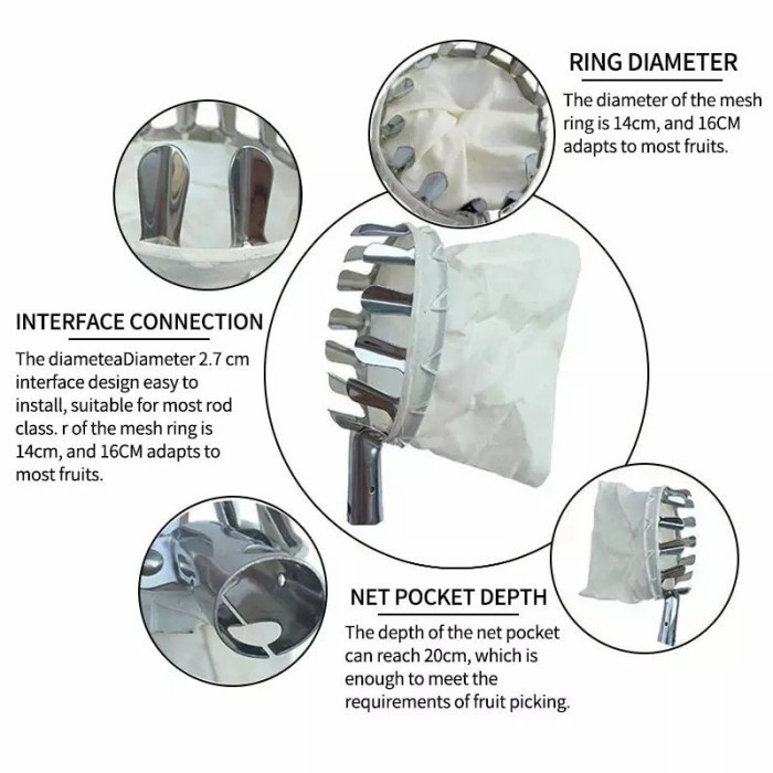 barokahgamis FRUIT BASKET TOOLS / Alat Pemetik Buah - Metal Fruit Picker