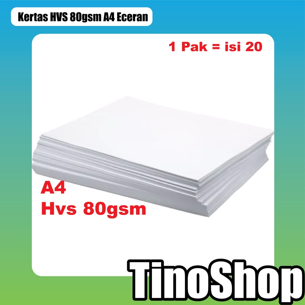 

Jual Kertas HVS 80gsm A4 Eceran / Kertas Print Putih