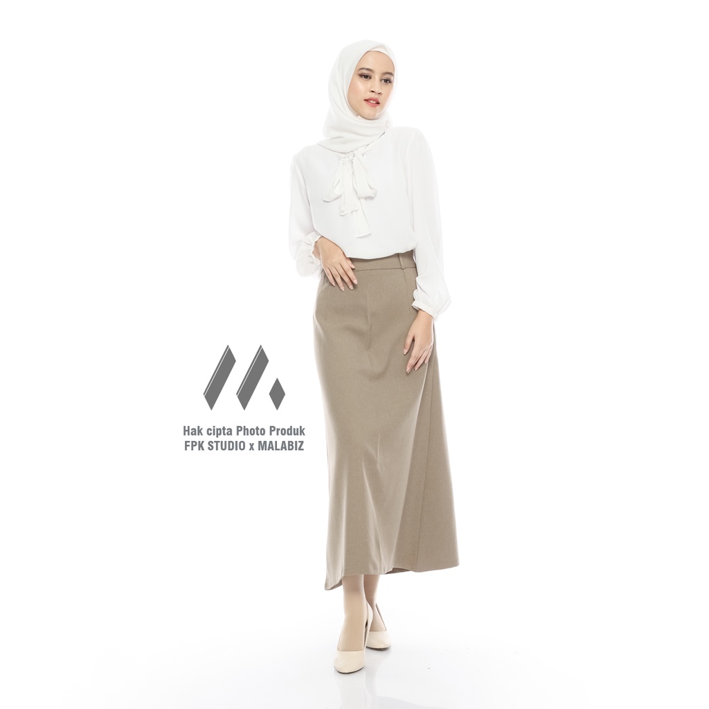 BISA TUKAR SIZE - VIOLA Rok Basic Wanita Formal Standar Bisnis Klok A Line Rok Kerja Rok Guru Rok Line A Rok Basic Standar Rok Bahan Rok Kantoran Rok Polos Rok Hitam Panjang