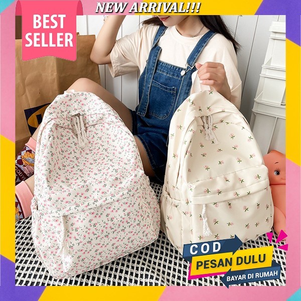 Nabya Fashion Tas Sekolah Cewek Smp / Tas Sekolah Smp Sma Cewek Ala Korea / Tas Ransel Aesthetic / T