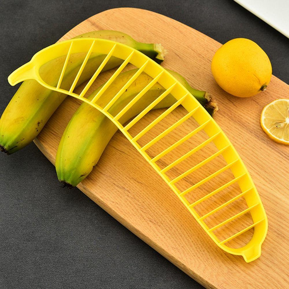 【 ELEGANT 】 Banana Slicer Cereal Fruit Plastic Practical Cutter