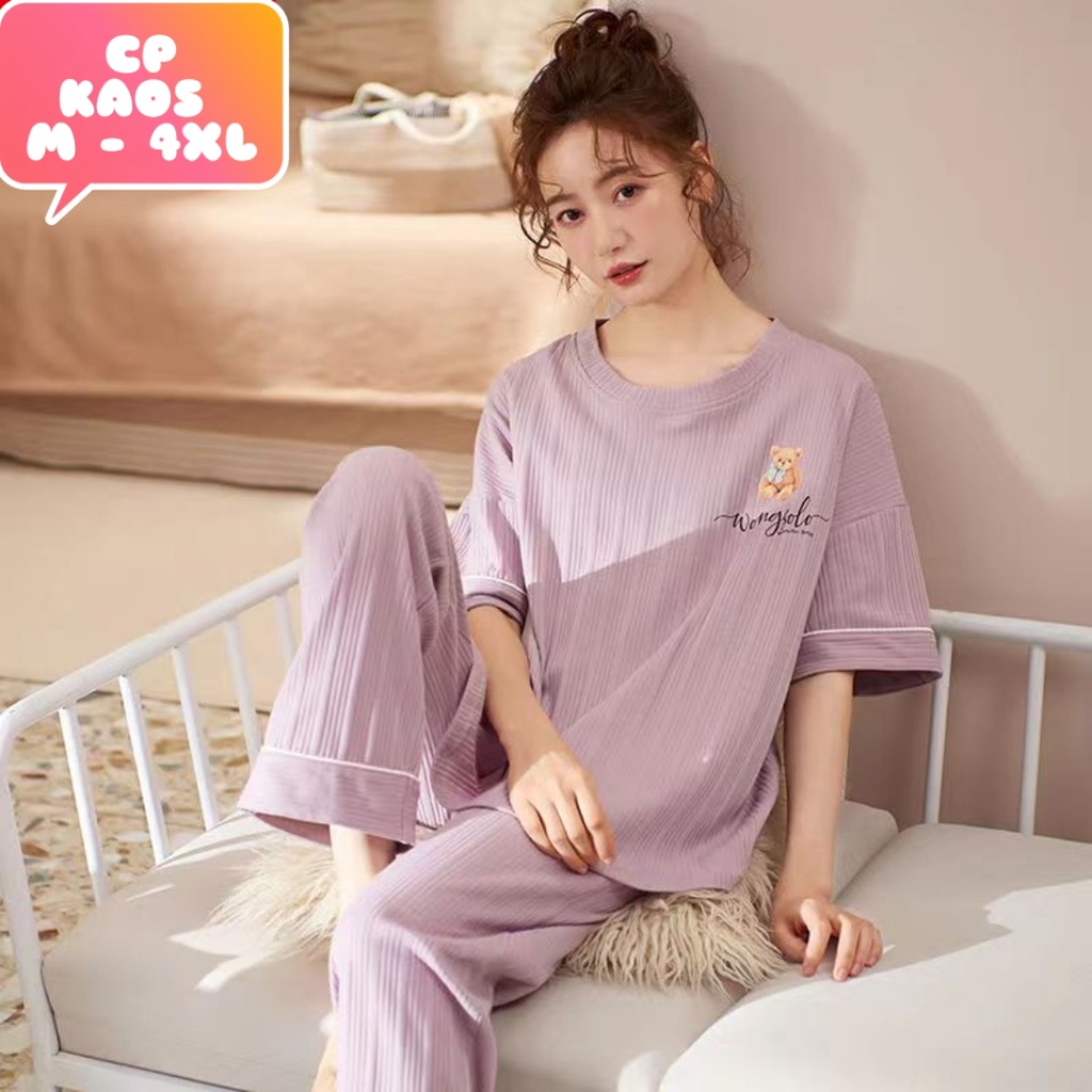 KAWAI BAJU TIDUR SE TELAN PIYAMA CP KAOS SIZE M - 4XL IMPORT