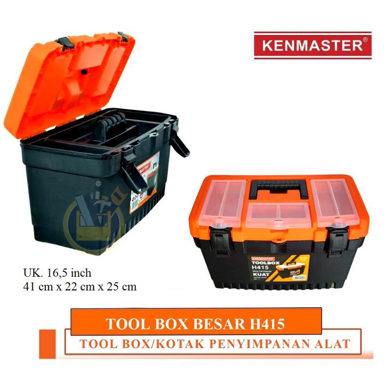 KENMASTER Tool Box H 415 Toolbox Besar Tool Kit Tempat Kunci Perkak