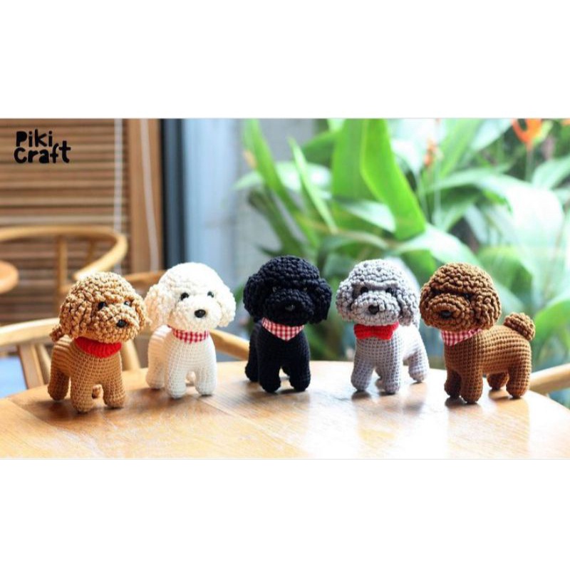 amigurumi boneka rajut anjing toypoodle beagle dachshund boxer snauzer