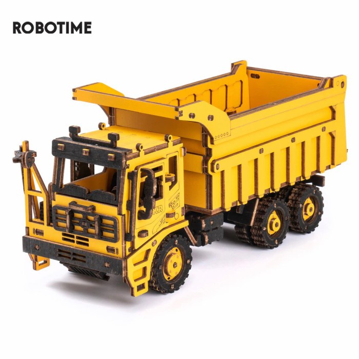 ROLIFE Robotime ROKR Dump Truck Engineering Vehicle 3D Wooden Puzzle TG603K Hobby And Toy Collection