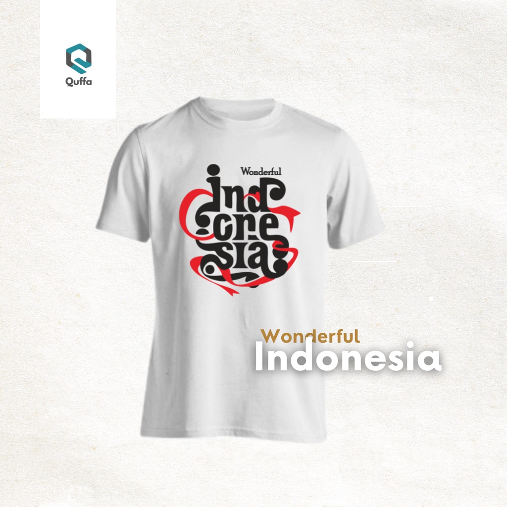 Kaos  Wonderful Indonesia | Quffa | Indonesia | Wonderful Indonesia | Nusantara | Tshirt
