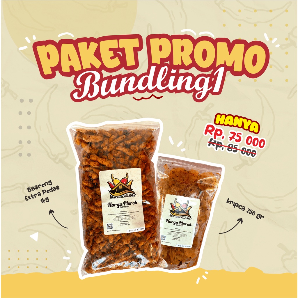

PROMO 1 ( BASRENG 1KG+ KRIPCA 250GR)