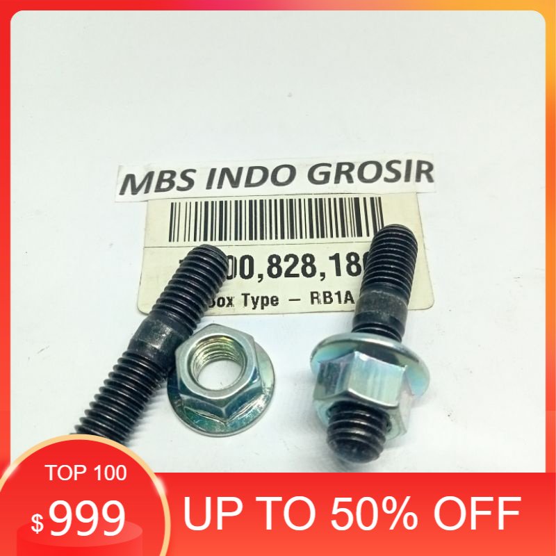 FZR 2set BAUT TANEM M8 x 40 BAUT 12  DOBEL DRAT BAUT GEAR BAUT KNALPOT UNIVERSL BAUT 12 TANEM