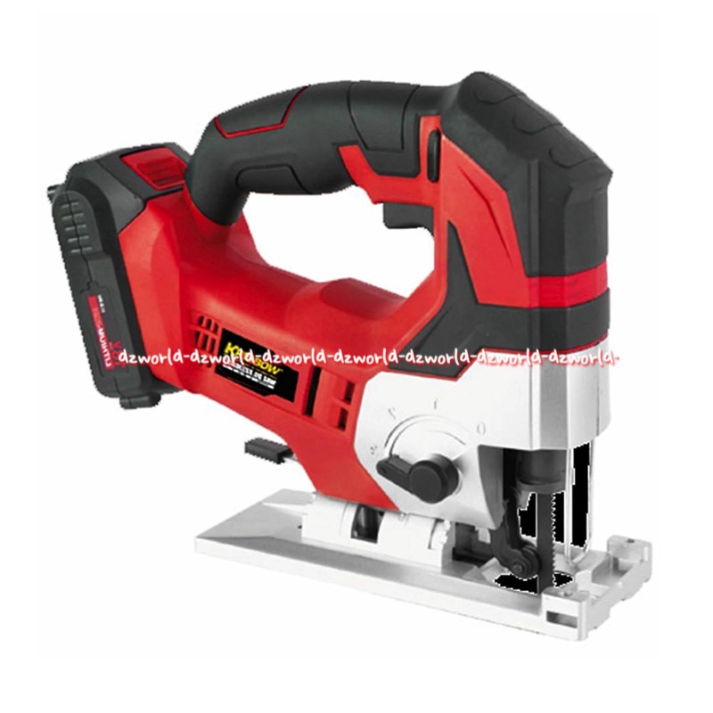 Krisbow Jigsaw Machine Cordless 18v Alat Mesin Gergaji Portable Tanpa Kabel Mesin Pemotong Kayu Bahan Bangunan Kris Bow Jig Saw Saws Cord Less Warna Merah Red