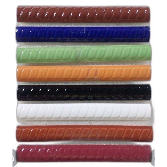 Kuku macan / Bonbon list keramik motif polos 2x20cm