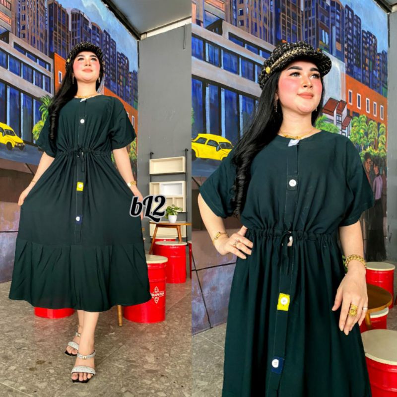 Daster Raisa Rayon Tebal Jumbo LD 125 Busui Kekinian / Dress Wanita Murah Terbaru