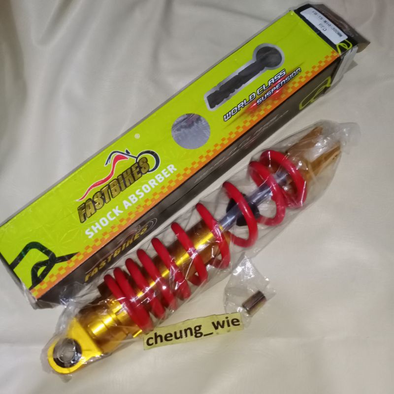 Shok/ Shock belakang Matic Variasi Racing 300 mm Red Merah pnp Mio/ Beat/ Xeon/ Scoopy/ Spacy/ Vario
