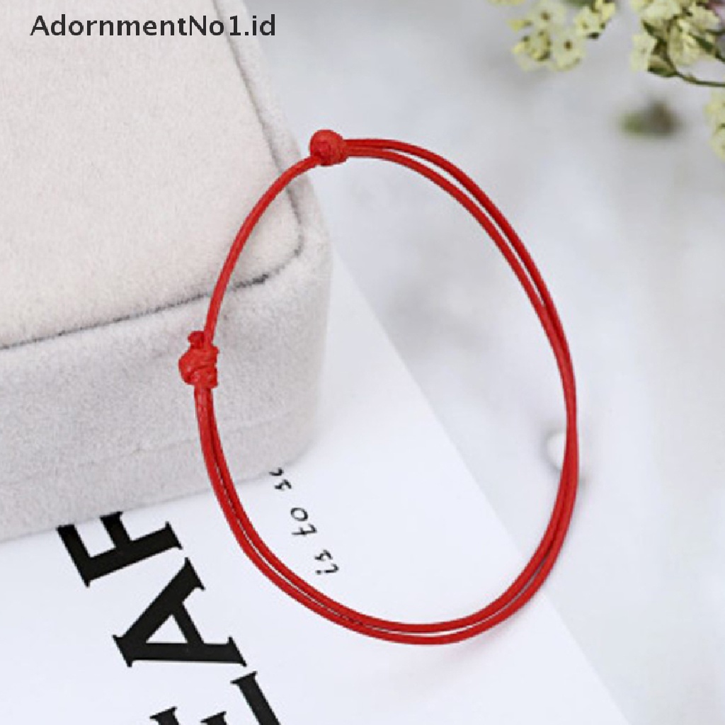 [AdornmentNo1] Gelang Kaki Tali Warna Hitam Putih Merah Adjustable Klasik Pria Wanita Musim Panas Barefoot [ID]