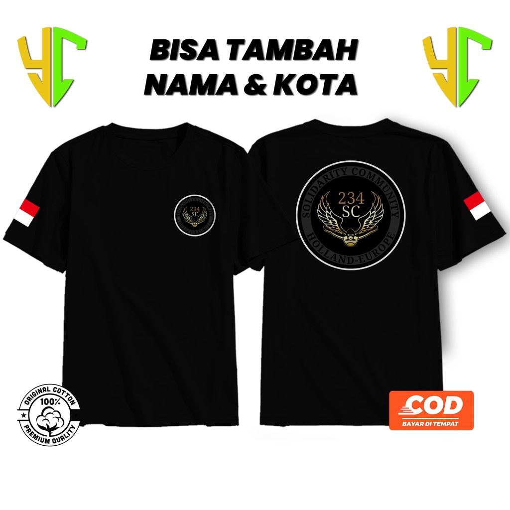 YC Kaos Baju T-shirt 234 SC Freefall Solidarity Community Holland Europe - Kaos Distro SC 234 Cotton