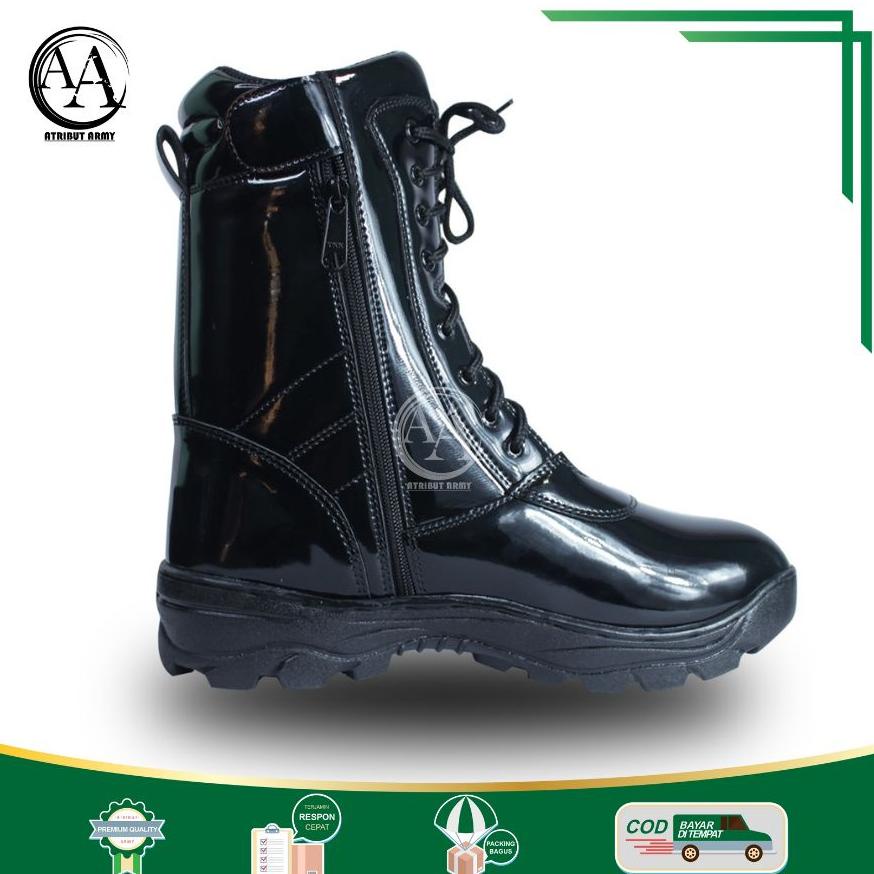 VIA COD - Sepatu PDL TNI AD Kilap Security Satpam Polisi Sepatu Boots Pria Dinas Lapangan TNI AL AU 