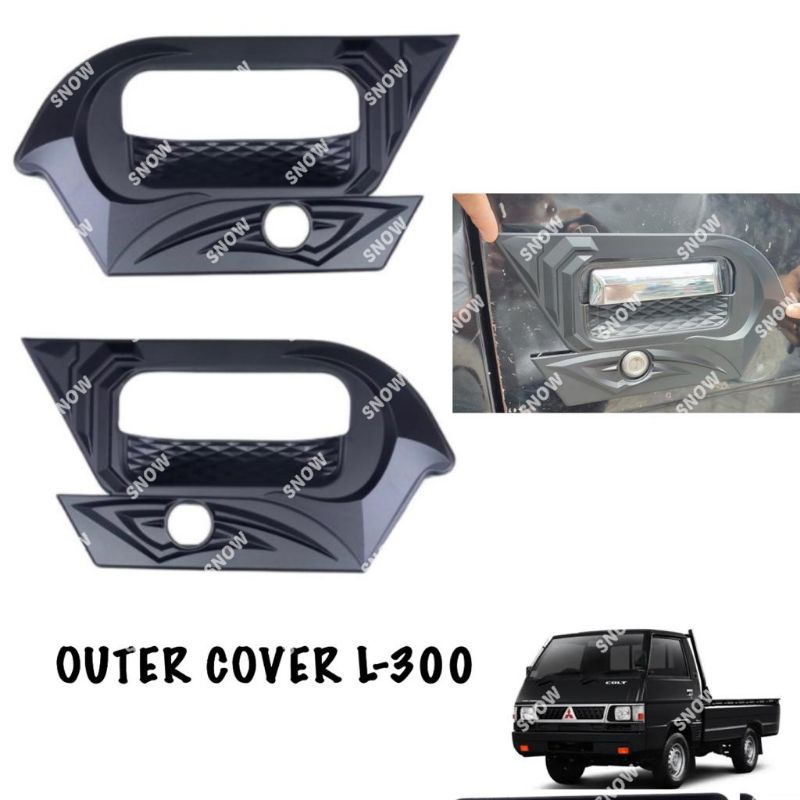 Paket Outer Handle Cover Mobil L-300 L300 Hitam