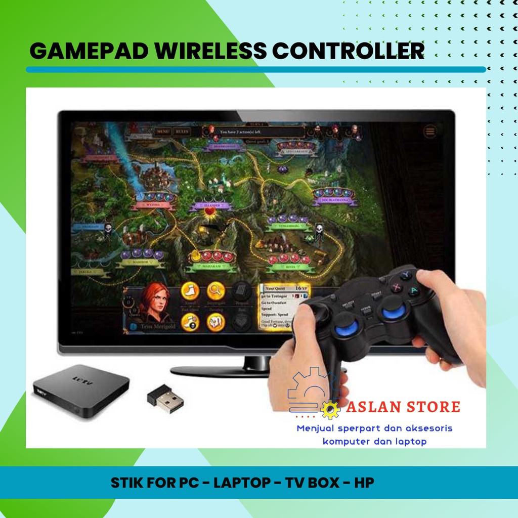 STICK STIK PS PC WIRELESS UNTUK ANDROID TABLET TV BOX SMART TV LAPTOP