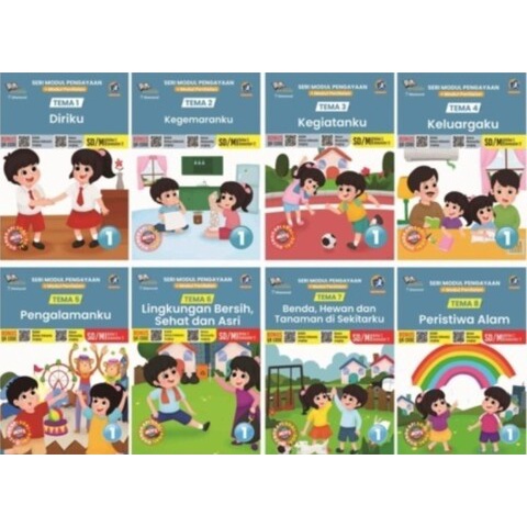 Buku LKS Tematik SD Kelas 1 Tema 1,2,3,4,5,6,7,8 Seri Modul Penilaian Dan Pengayaan